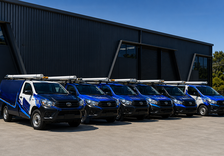 Fleet of Box Hill Blocked Drains plumbing vans